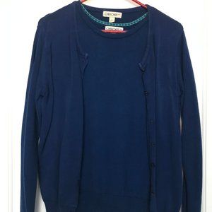 Women's L Blue Navy Sweater & Tank Top Combo